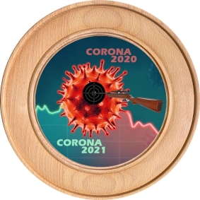 Schützenscheibe, Ehrenscheibe Corona 2020–2021 Zielscheibe