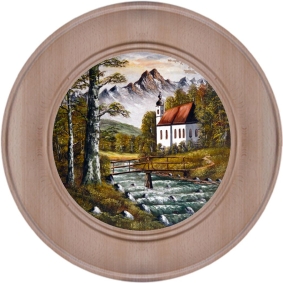 Schützenscheibe, Ehrenscheibe Kirche am Fluss