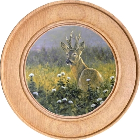 Schützenscheibe, Ehrenscheibe Rehbock auf der Wiese