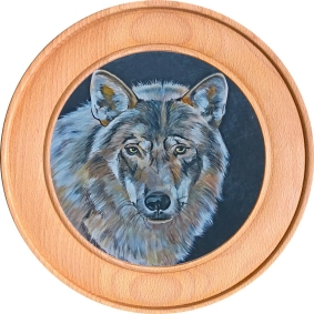 Schützenscheibe, Ehrenscheibe Wolf