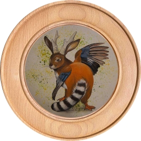Schützenscheibe, Ehrenscheibe Wolpertinger