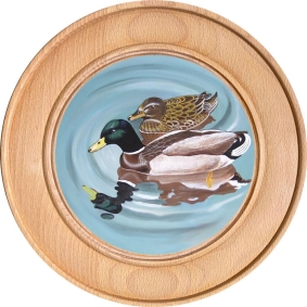 Schützenscheibe, Ehrenscheibe Stockenten auf dem Wasser