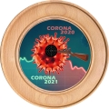 Schützenscheibe „Corona 2020–2021 Zielscheibe“ – Ehrenscheibe mit kostenloser Beschriftung