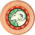 Schützenscheibe „Sternzeichen Widder“ – Ehrenscheibe aus Holz mit kostenloser Beschriftung